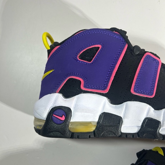 Nike Air More Uptempo 96 Sneakers Black Court Purple DZ5278-001 GS 7Y Women 8.5 - Picture 6 of 12